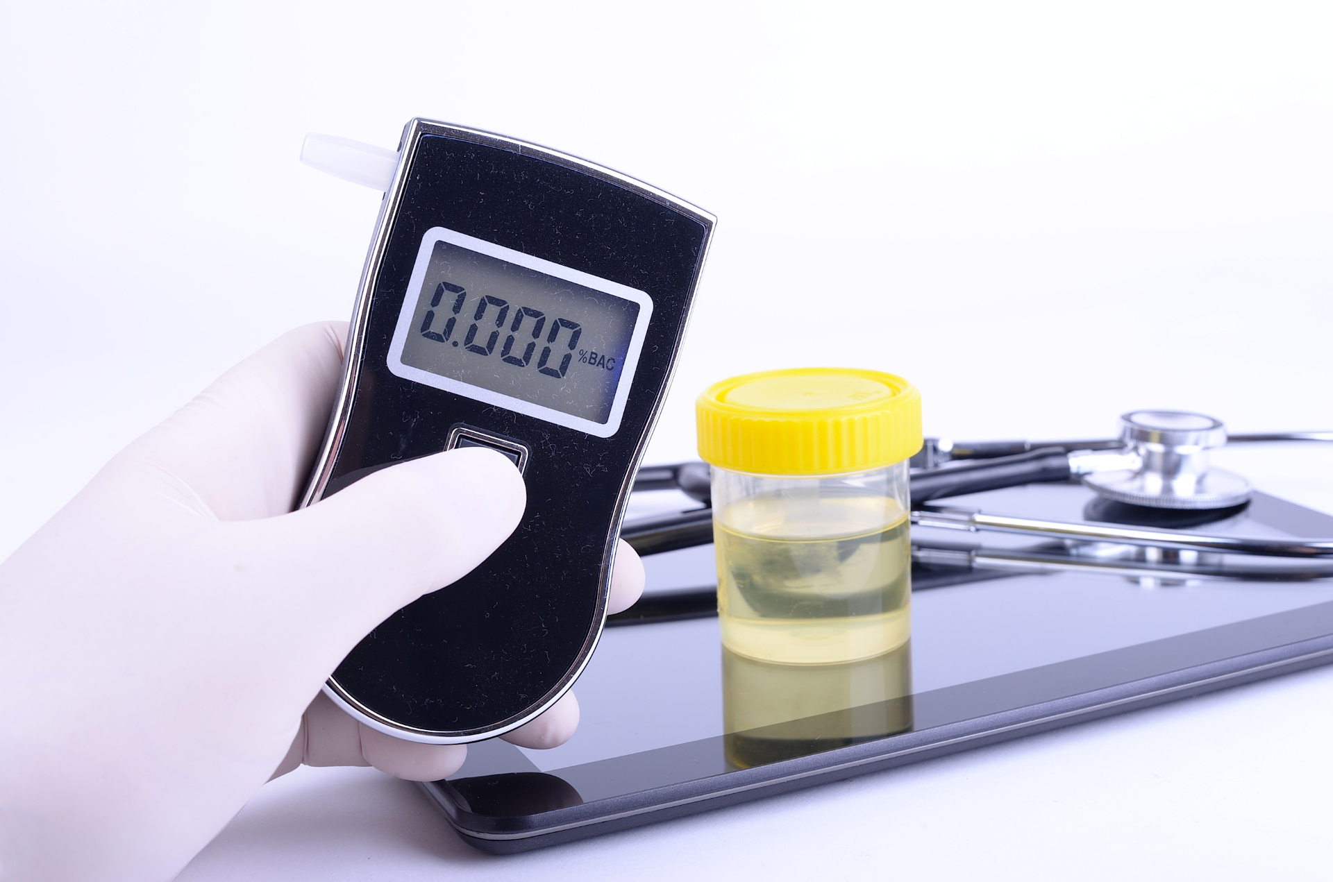 Alcohol and drug testing equipment used in workplace safety risk management