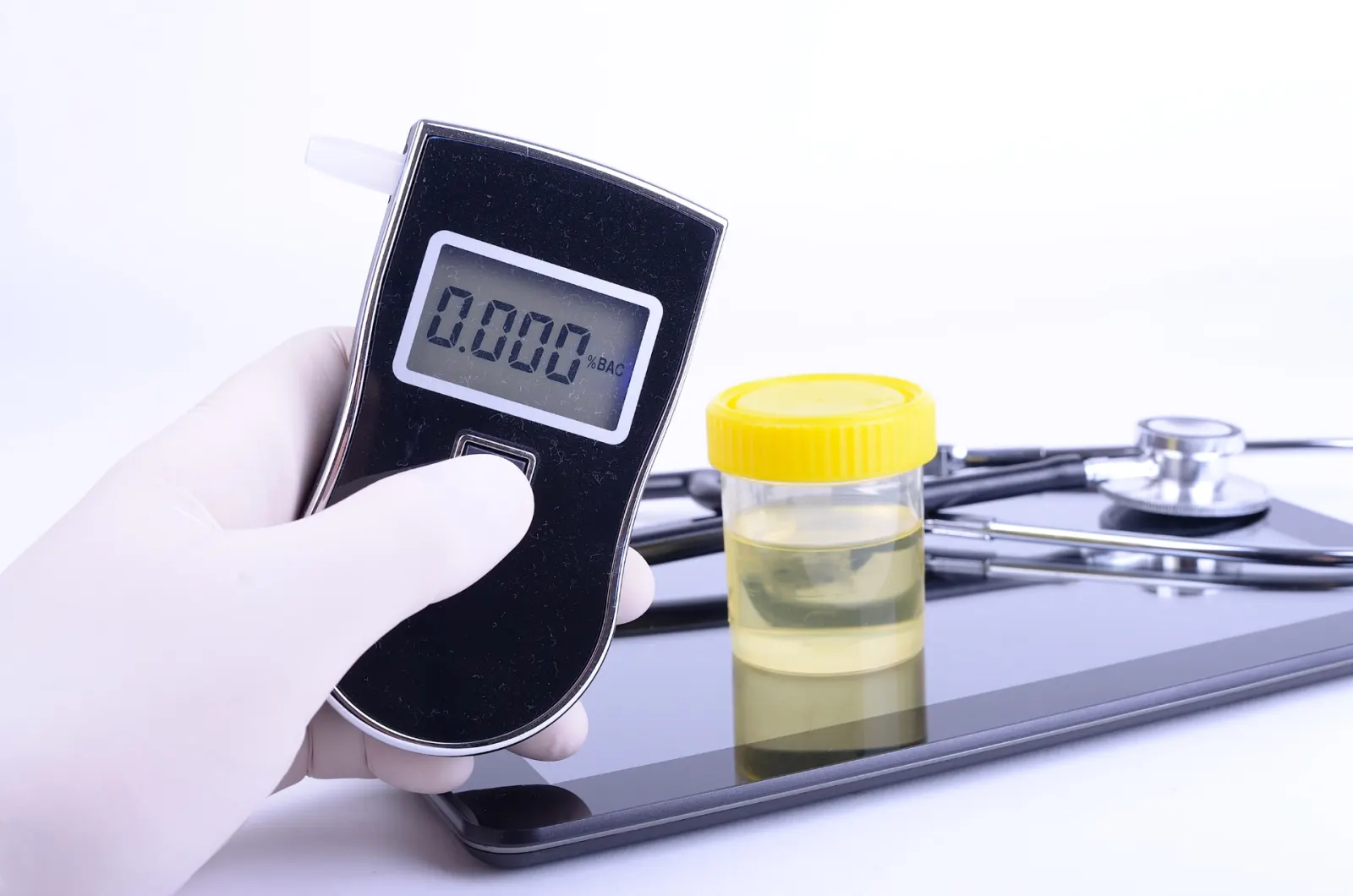 Alcohol and drug testing equipment used in workplace safety risk management